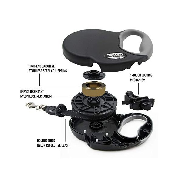 Franklin Pet Supply - Retractable Leash - Dog Leash - 16 Foot