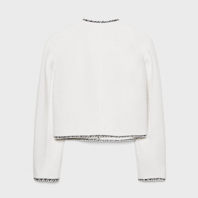 STRADIVARIUS JAKET BERKANCING - ECRU