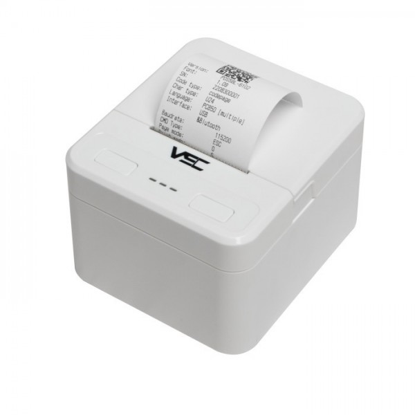 PRINTER BLUETOOTH VSC TM-58D PRO THERMAL PRINTER - RJ 11 - Putih - Putih