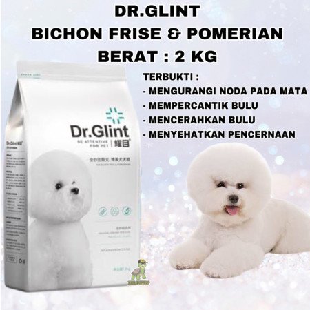 DR.GLINT BICHON FRISE & POMERIAN 2KG MAKANAN ANJING CEGAH TEARSTAIN