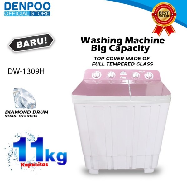 DENPOO MESIN CUCI 2 TABUNG DW 1309H NEW (11KG)