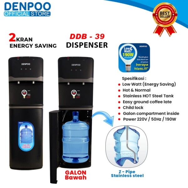 DENPOO DISPENSER GALON BAWAH DDB 39 KHUSUS INSTAN KURIR GOJEK/GRAB