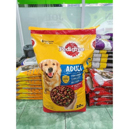 Pedigree adult beef vegetable 20kg / Dog food / Pedigree/ makanan anjing