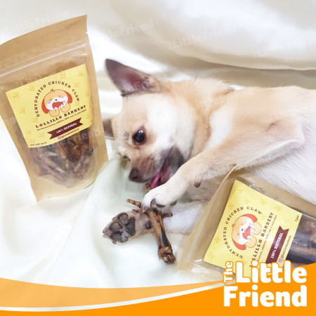 Snack Cemilan Anjing Jerky Ceker Tulang Kaki Ayam/Bebek Chicken Claw/Duck Claw Lollillo Barkery