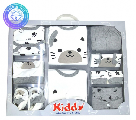 Baby Gift Set Hampers New Born Besar Isi Setelan Pakaian Set Grey