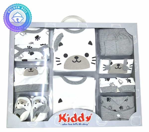 Baby Gift Set Hampers New Born Besar Isi Setelan Pakaian Set Grey