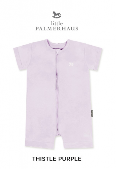 Little Palmerhaus - Baby Zippy Playsuit 7.0 (Jumper Bayi) - Thistle Purple, 6-12 M