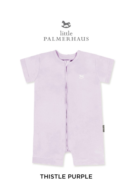 Little Palmerhaus - Baby Zippy Playsuit 7.0 (Jumper Bayi) - Thistle Purple, 6-12 M
