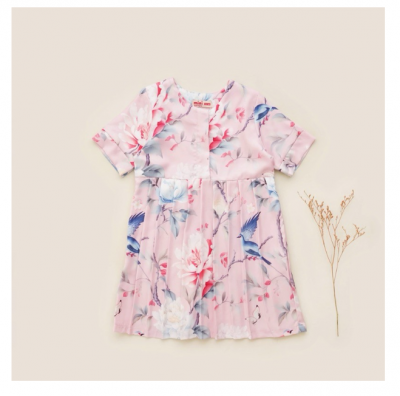 Minicottons Dress Imlek Anak Perempuan 3-12 Tahun - Light Pink, 5-6 tahun