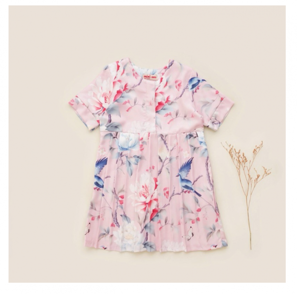 Minicottons Dress Imlek Anak Perempuan 3-12 Tahun - Light Pink, 5-6 tahun