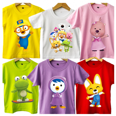 BAJU KAOS ANAK PORORO - Kuning, S ( 1-2 tahun)