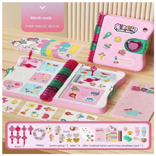 Mainan Surprise Treasure Magic Book Aksesoris Kado Anak Puzzle Hadiah
