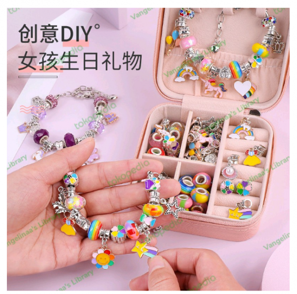 DIY jewelry/ gelang / aksesoris wanita anak - Hijau