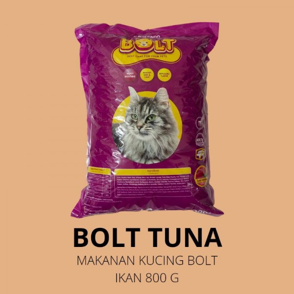 BOLT TUNA - makanan kucing kering bolt tuna ikan 800gr