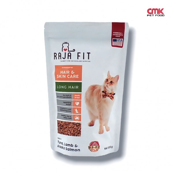 Makanan Kucing Raja Fit Cat Food Hair & Skin Care - Long Hair 500gr