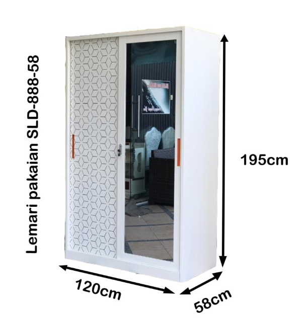 Lemari pakaian besi SLD 888 - 58