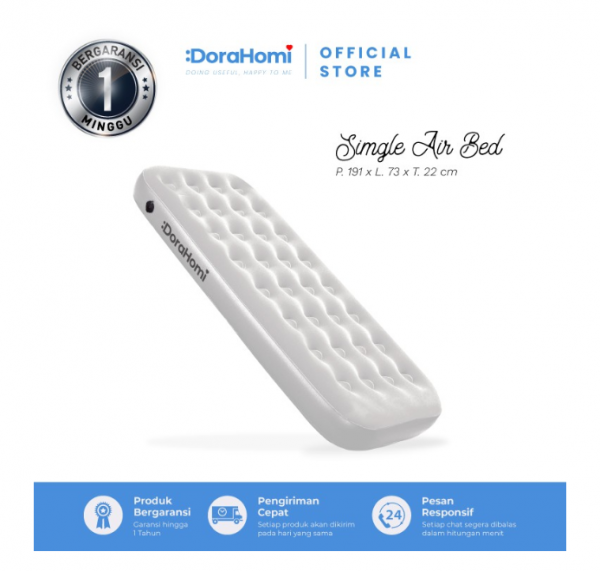 DoraHomi Kasur Angin Single Twin Double Extra Pompa tahan lama - Single