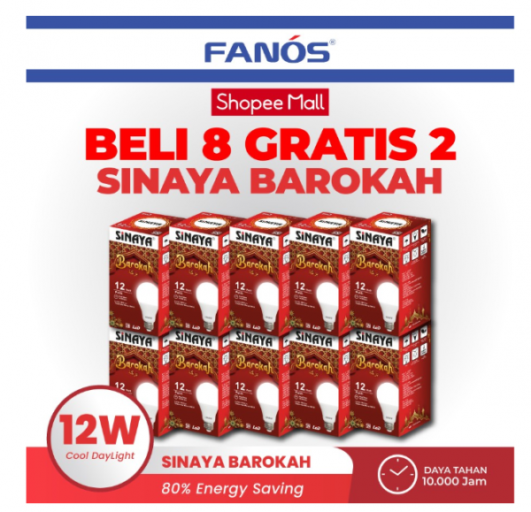 PAKET 10 PCS!! Lampu Led Sinaya Barokah 12 W (Putih/CDL)
