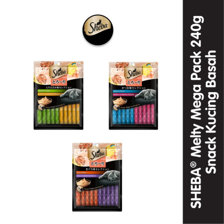 Sheba Melty Mega Pack Snack Kucing Basah 240 gr - Isi 20