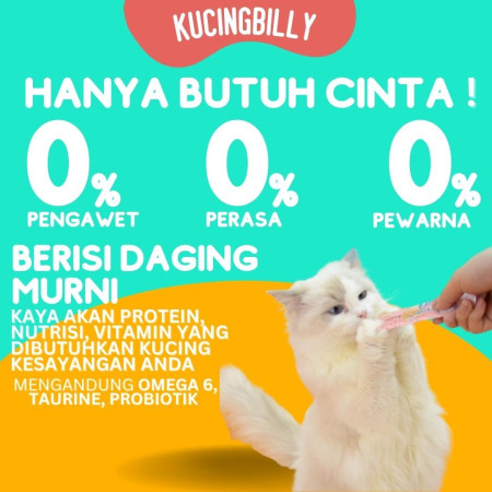 Urchin snack kucing creamy cat snack 15gr - Urc Biru