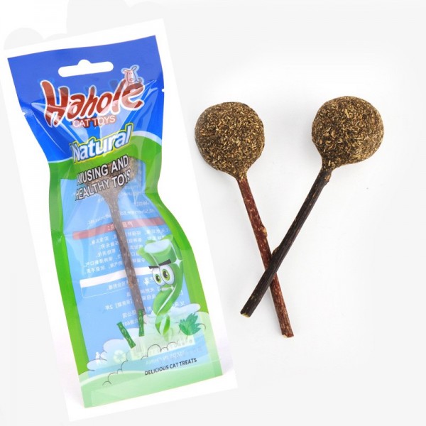 Catnip stick lollipop snack kucing catnip bahan alami mainan cat