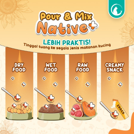Olive Care Native+ National Solutive Vitamin Plus gizi protein Kucing - NATIVE