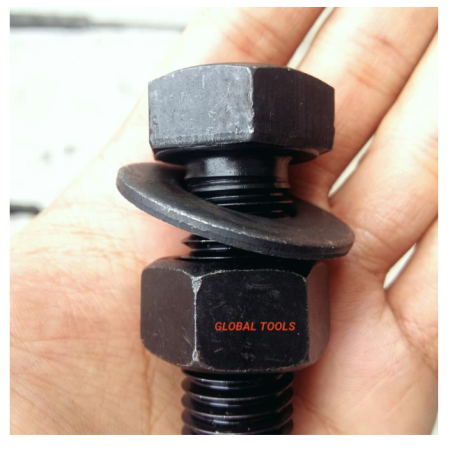 Baut mur baja 8.8 m18 x 50 baut kunci 27 baut konstruksi WF H beam 8.8