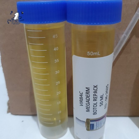 VIRBAC MEGADERM BOTOL 50 ML - VITAMIN UNTUK BULU KUCING DAN ANJING