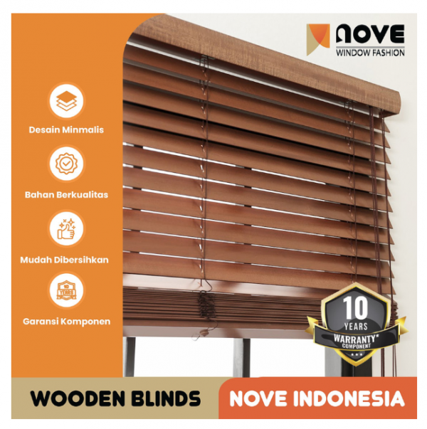 Tirai Minimalis - Wooden Blinds - Kerai Kayu - Tirai Gorden Kayu