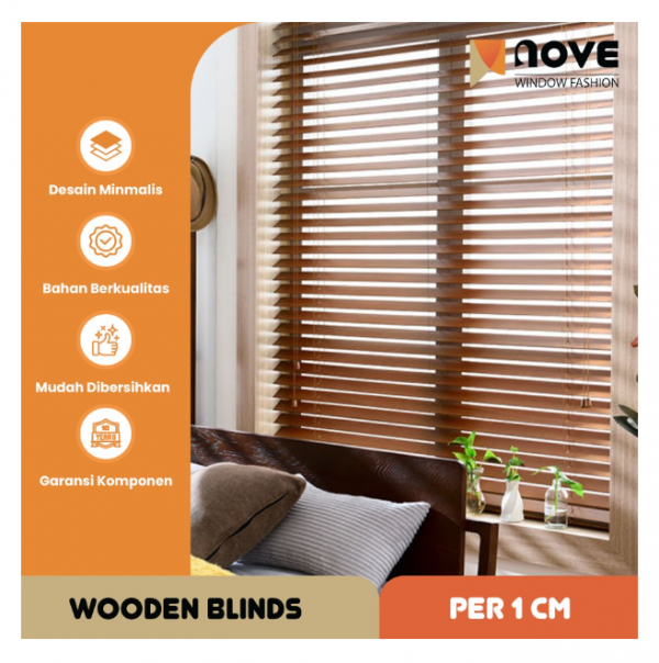Tirai Minimalis - Wooden Blinds - Kerai Kayu - Tirai Gorden Kayu