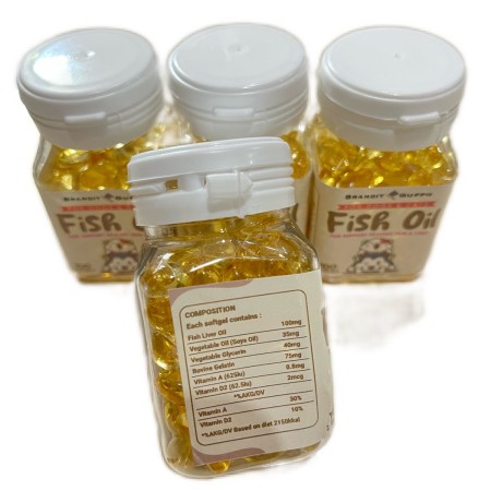 Fish oil vitamin minyak ikan anjing kucing cat dog pet vitamin bulu