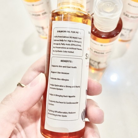 Salmon oil anjing kucing minyak ikan fish oil cat dog vitamin bulu - 60 ML