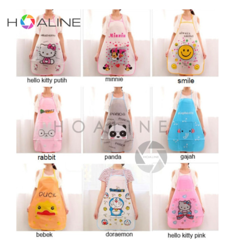 Celemek karakter / apron anak / celemek anti air / apron masak