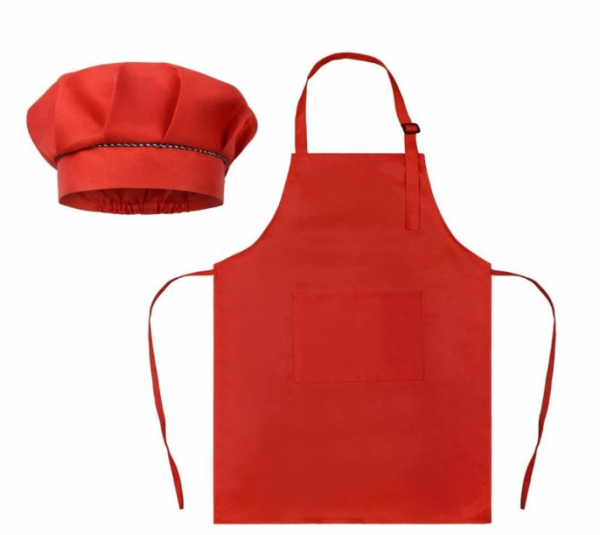 Topi Koki / Topi Chef Anak Set Apron Anak Best Quality