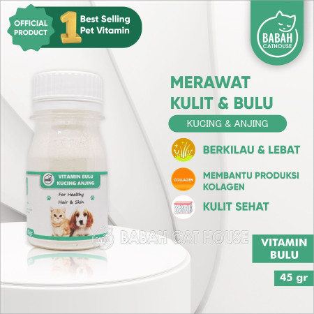 VITAMIN BULU Kucing Anjing Obat Pelebat Penumbuh Anti Rontok Ampuh