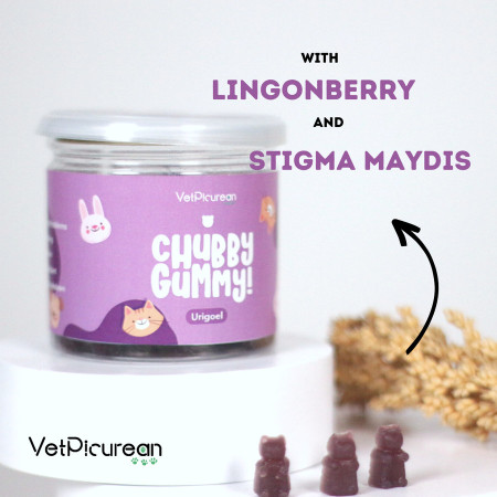 Vitamin Urinary Anjing Kucing Chubby Gummy Urigoel Untuk FLUTD/ FUS
