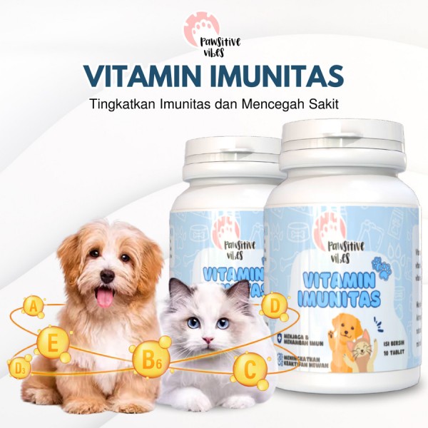 Vitamin imunitas kucing anjing - menambah daya tahan tubuh - IMUNITAS 10PCS