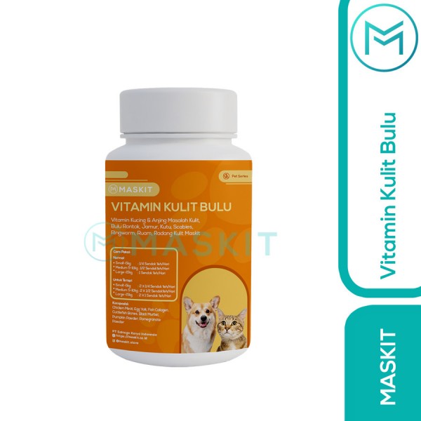 Vitamin Hewan Kucing Anjing Kulit Bulu Rontok, Scabies, Jamur, Kutu
