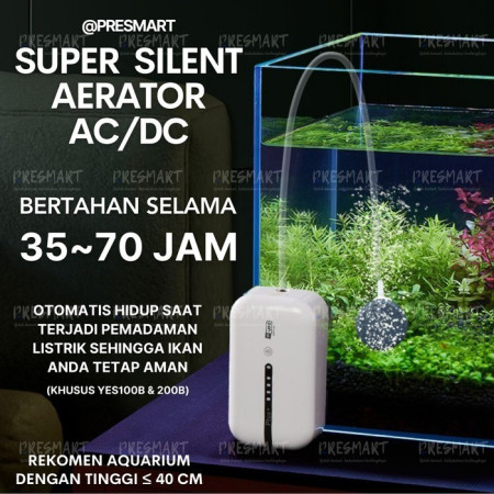 SILENT AERATOR AIR PUMP AC DC USB POMPA UDARA OKSIGEN AIRATOR AQUARIUM