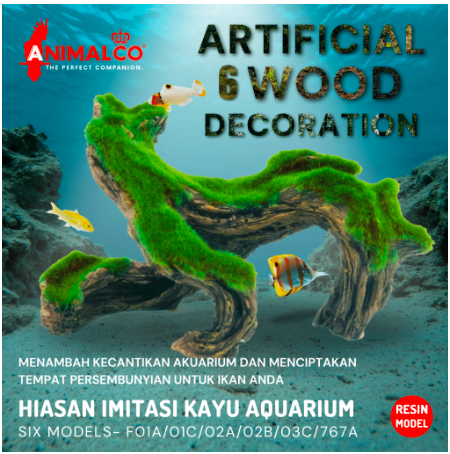 KAYU IMITASI MOSS AQUASCAPE HIASAN AQUARIUM TENGGELAM DEKORASI KECIL BESAR MINI AKUARIUM TANAMAN HIAS IKAN