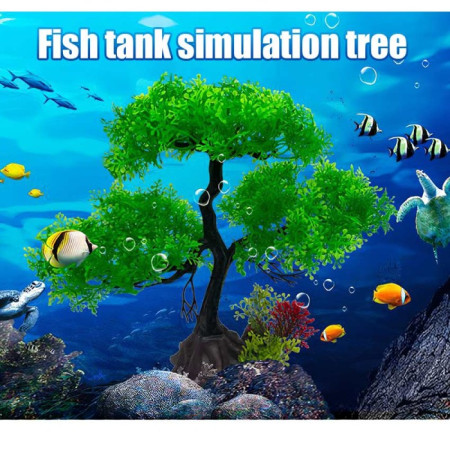 Tanaman bonsai Hias Hiasan Aquarium Aquascape Aksesoris - Green