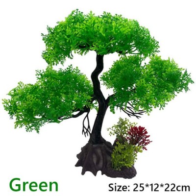 Tanaman bonsai Hias Hiasan Aquarium Aquascape Aksesoris - Green