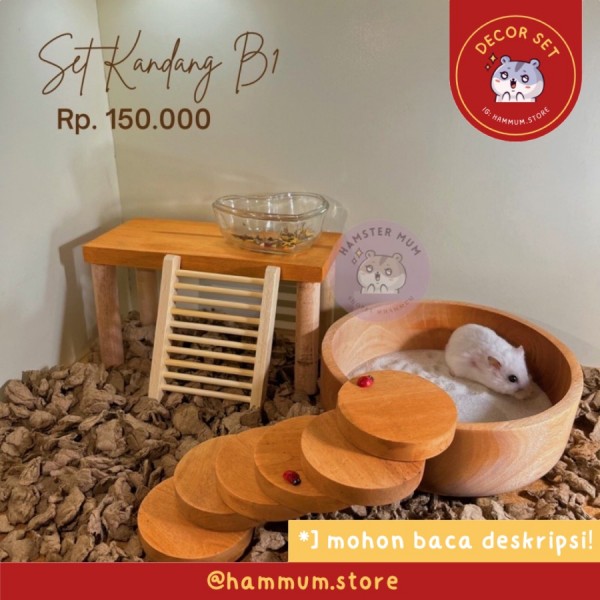 Set Kandang Hamster | Dekorasi Rumah Hamster Pemula | Cage Decoration
