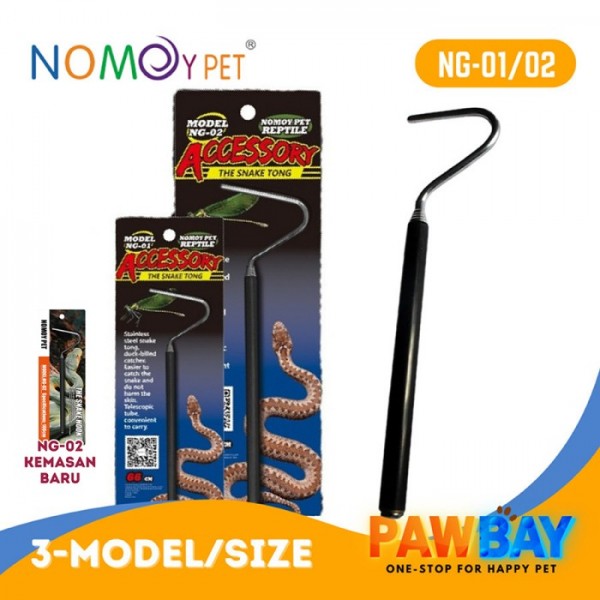 SNAKE HOOK RETRACTABLE TONGKAT STAINLESS PENGAIT PENANGKAP ULAR NOMOY - NG01/02, 66CM