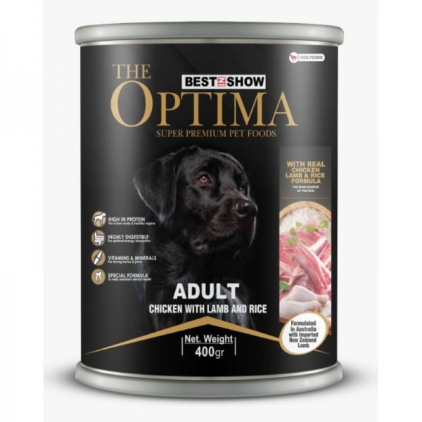 Optima Can Dog Food 400gr - Lamb & rice