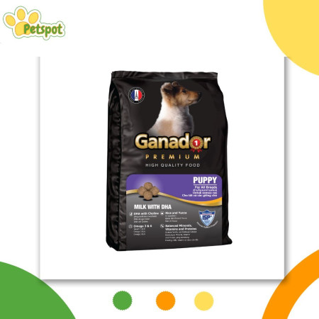Makanan anak anjing ganador dog premium puppy milk with Dha - 3 kg