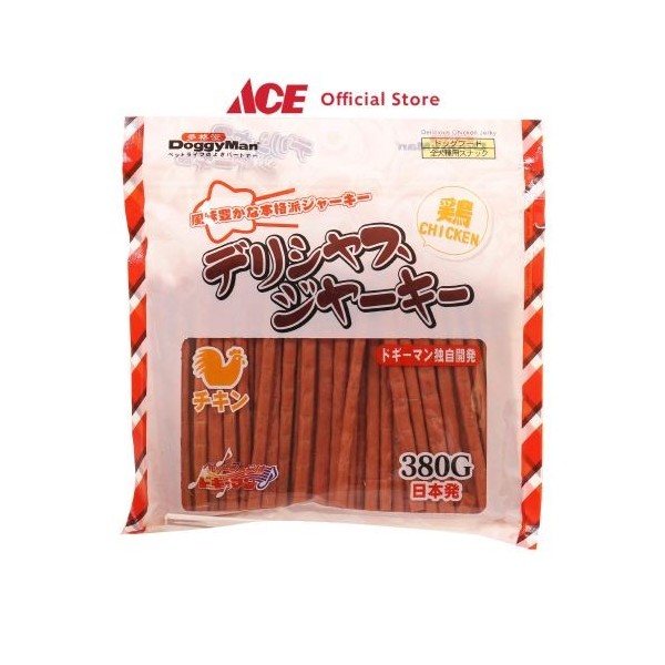 Ace - Doggyman 380 Gr Camilan Anjing Delicious Chicken Jerky