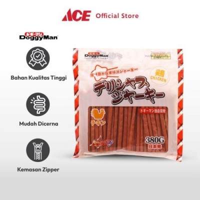Ace - Doggyman 380 Gr Camilan Anjing Delicious Chicken Jerky