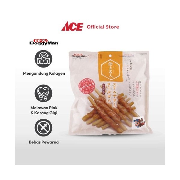 Ace - Doggyman 300 Gr Camilan Anjing 1/2 Chicken Fillet & Gum Stick