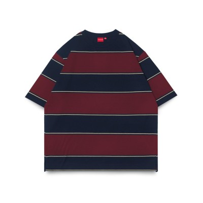 Human Greatness Stripe Oversize Navy - Maroon - Yellow